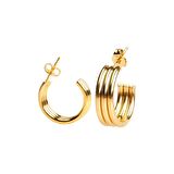 Çelik Kadın Küpe, Yarım Halka, Gold Renk, No:11