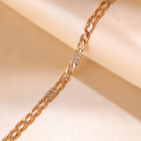 Çelik Kadın Bileklik, Zarif Zincir, Gold Renk No:48