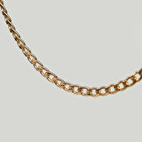 Çelik Kadın Kolye, Zincir Model, Gold Renk, No:186