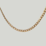 Çelik Kadın Kolye, Zincir Model, Gold Renk, No:186