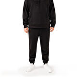 Siyah Erkek Jogger, 3 İplik Kumaş, Normal Fit