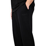 Siyah Erkek Jogger, 3 İplik Kumaş, Normal Fit