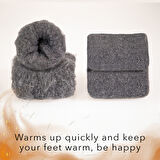 FOURSOLOS Thermal Gri Çorap Unisex 2'li 36-41 Beden