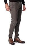  Vizon Pierre Pamuklu Slim Fit Yan Cep Keten Pantolon