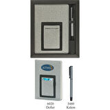VIP Hediyelik Set - Defter ve Kalem - (2’li Kurumsal Hediye Seti) - 4205 Gri