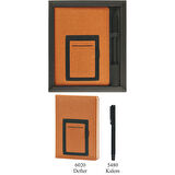 VIP Hediyelik Set - Defter ve Kalem - (2’li Kurumsal Hediye Seti) - 4205 Taba