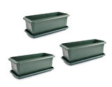 Omnipazar SO-V691 Tabaklı Villa Bahçe Saksı Takımı 39 Lt Yeşil 3 Adet