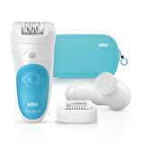 Braun Silk-épil 5 5545 SensoSmart, Kablosuz, Islak&Kuru, Epilatör + Yüz Temizleme Fırçası