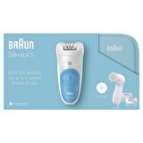 Braun Silk-épil 5 5545 SensoSmart, Kablosuz, Islak&Kuru, Epilatör + Yüz Temizleme Fırçası