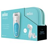 Braun Silk-épil 5 5545 SensoSmart, Kablosuz, Islak&Kuru, Epilatör + Yüz Temizleme Fırçası