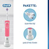 Oral-B Vitality 100 3D White Şarjlı Diş Fırçası Pembe