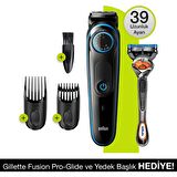 Braun BT 5240 2 Başlıklı Kablosuz Islak/Kuru Saç-Sakal Çok Amaçlı Tıraş Makinesi 