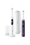 Oral-B iO 8 Şarjlı Diş Fırçası Seti 2'li - Beyaz/Mor 