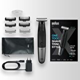 Braun X XT 5200 7 Başlıklı Kablosuz Islak/Kuru Sakal-Vücut Çok Amaçlı Tıraş Makinesi 