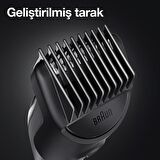 Braun MGK 3320 4 Başlıklı Kablosuz kuru Saç-Sakal-Burun 6 in 1 Çok Amaçlı Tıraş Makinesi 