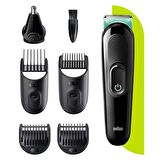 Braun MGK 3321 4 Başlıklı Kablosuz kuru Saç-Sakal-Burun 6 in 1 Çok Amaçlı Tıraş Makinesi 
