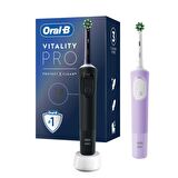 Oral-B Vitality Pro Şarjlı Diş Fırçası 2'li Lila & Siyah Avantaj Paketi