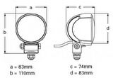 Hella Marine Module 70 Güverte aydınlatma lambası Uzun Hüzme Beyaz