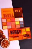 Berry 15'li Berry Cola Renkli Turuncu Ambalajlı Sedefli ve Mat Far Paleti Iman Of Noble