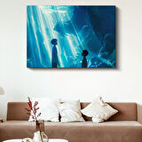 Denizaltı Dünyası - Mavi Işınlar Anime Kanvas Tablo