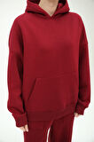 Unisex Oversize Kapüşonlu Sweatshirt ve Eşofman Altı Takımı  %80 Pamuk 3 İplik Kumaş Rahat ve Şık Ta