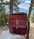 Otantik Dokuma Tokalı Kilim Desen Çanta