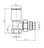 Radyatör Havlupan Vanası Köşe Tip 1/2'' Antrasit Ral 7016 ( Metal Volan )