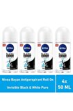 Nivea Kadın Roll On Invisible Black White Pure 50 ML - 4'lü Avantaj Paketi