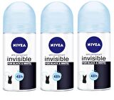 Nivea Roolon Bayan 50 ml İnvesible Pure (mavi )	 (3 Adet )