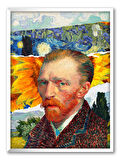 Van Gogh Tasarım Çerçeveli Poster Tablo Hediye Duvar Aksesuarı Sanatsal Ressam Tablo