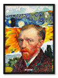 Van Gogh Tasarım Çerçeveli Poster Tablo Hediye Duvar Aksesuarı Sanatsal Ressam Tablo