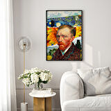Van Gogh Tasarım Çerçeveli Poster Tablo Hediye Duvar Aksesuarı Sanatsal Ressam Tablo