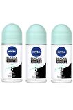 Nivea Roll-on Kadın 50 ML.Invisible Black&Wh.Fresh X 3 Adet