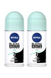 Nivea Bayan Invisible Black White Fresh Roll-On 50 ml X2