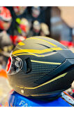 869 BLADE FULLFACE MOTOSİKLET KASKI (SİYAH-GOLD)