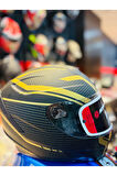 869 BLADE FULLFACE MOTOSİKLET KASKI (SİYAH-GOLD)