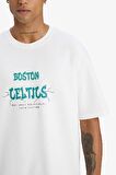DeFactoFit NBA Boston Celtics Oversize Geniş Kalıp Bisiklet Yaka Sırt Baskılı Kısa Kollu Tişört E0132AX25SPER105