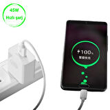 5.0A 45w 2 Metre Hızlı Şarj Destekli Type C To Type C Şarz Kablosu Samsung Huawei Oppo Xiaomi Poco