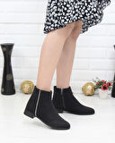 Nesil Shoes Sdf 077 Siyah Zümrüt Fermuarlı Günlük Kadın Bot