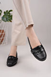 Nesil Shoes Ayzen 006 Siyah Dolgu Topuk Kadın Ayakkabı