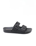 Bento 43001 Siyah Çift Tokalı Anatomik Unisex Terlik