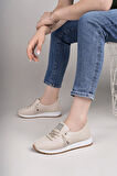 Nesil Shoes Wiss 026 Bej Anatomik Kadın Ayakkabı