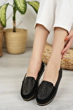 Nesil Shoes Nstar 305 Siyah Kot Anatomik Günlük Kadın Ayakkabı