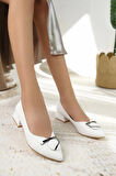 Nesil Shoes Desca 012 Beyaz Günlük Kadın Babet