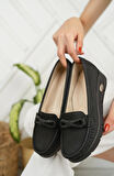 Nesil Shoes Nstar 403 Siyah Kot Anatomik Günlük Kadın Ayakkabı