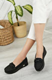 Nesil Shoes Nstar 403 Siyah Kot Anatomik Günlük Kadın Ayakkabı