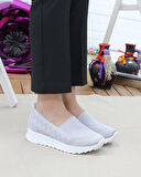 Nesil shoes Aky 055 Gri Triko Yazlık Kadın Ayakkabı