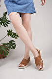 Nesil Shoes Bell 25164 Taba Anatomik Kadın Sandalet