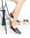 Nesil Shoes Syg P41 Siyah Hakiki Deri Kadın Ayakkabı