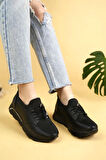Nesil Shoes Wiss 1706 Siyah Anatomik Kadın Ayakkabı